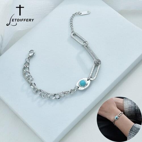 Letdiffery Multilayer Malachite Pendant Bracelet Stainless Steel Silver Color Bohemia Style Women Bracelet Party Jewelry Gift