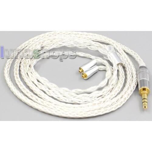 LN007027 2.5mm 4.4mm XLR 8 Core Silver Plated Earphone Cable For Westone W40 W50 W60 UM10 UM20 UM30 UM40 UM50 Pro