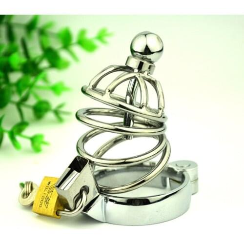 Male Chastity Device urethral Blockage Short Cage