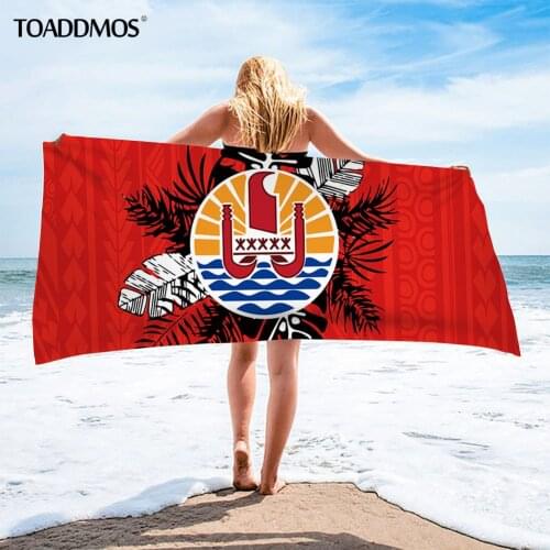 TOADDMOS Soft Bath Towel Tahiti Polynesian Design Washcloth Face Hair Quick Dry Towel for Kids Adults Fashion Beach Towel toalla