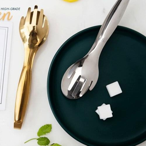 Stainless Steel Gold Salad Tongs BBQ Clips Bread Steack Tong Durable Sliver Kitchen Utensils Cooking Tools Buffet Accessories