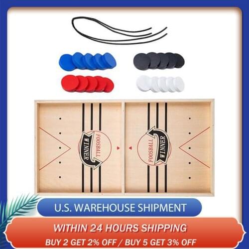 2020 New Puzzle class Puck Game Fast Sling Wooden Durable Air Hockey Board Game Toy Parent-child Interactive Game Chess Prop