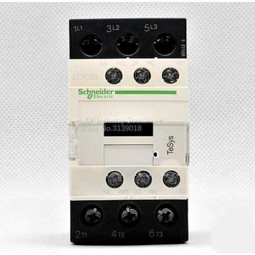 New Original Schneider LC1D32M7C Coil 220VAC Contactor 32A LC1-D32M7C Load 15KW/AC380V Standard TeSys LC1D