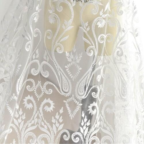 New special embroidery Ivory lace 5 yards for dress fabric lace