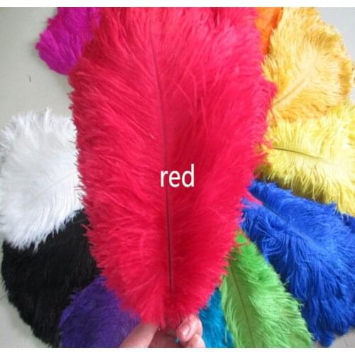 Wholesale 500 high-quality natural red ostrich feathers 12-14 inches / 30-35CM celebration decoration Free shipping