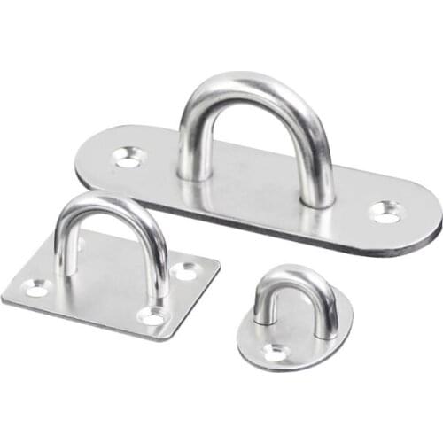 Suspension Hook Stainless Steel Heavy Duty Enclosed Ceiling Wall Mount Hook -Pack of 4