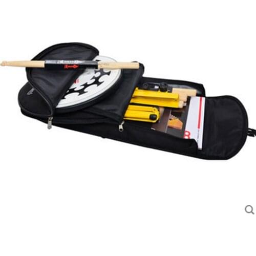 Portable multifunction music dumb pad bag score stand package snare drum rack soft cover textbooks connection cable backpack