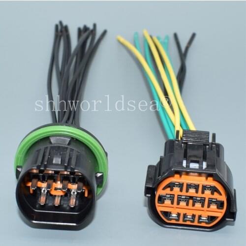 Shhworldsea 1pcs 10Pin headlamps LED car socket for Hyundai KIA K2 and IX35 auto waterproof connector plug HP066-10021
