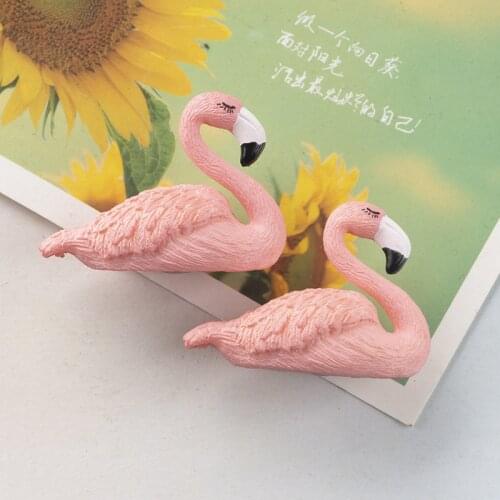 Cute 3D Flamingo Fridge Magnets Lovely Couple Refrigerator Magnetic Sticker Wedding Festive Home Decoration Accessories Gift