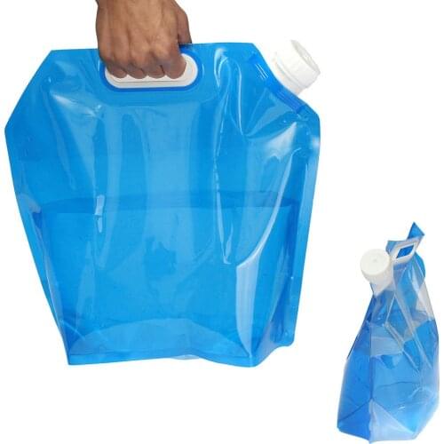 5L PE Water Bag For Portable Folding Water Storage Lifting Bag For Camping Hiking Survival Hydration Storage Bladder 30*32.5cm