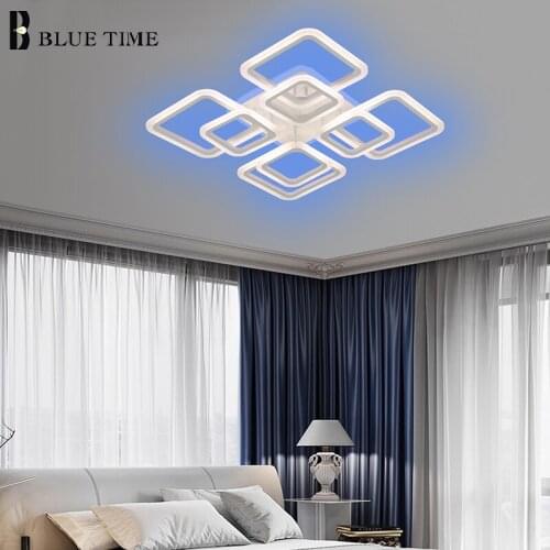 Home Light LED Chandelier Modern White Frame Chandelier Lamp for Living Room Bedroom Dining Room Kitchen Lamp Indoor Decor Light