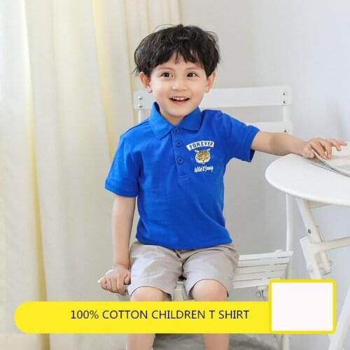 Boys Polo Shirts Short Sleeve Kids Shirt for Boys Collar Tops Tees Fashion Baby Boys Girls Shirts 2-10 Years Child Clothes