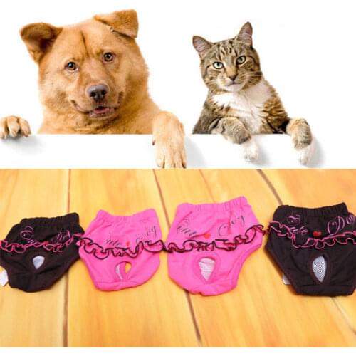 Dog Physiological Pants Diaper Menstrual Hygiene Pants Sanitary Washable Female Dog Shorts Panties Puppy Cat Clothes Underwear