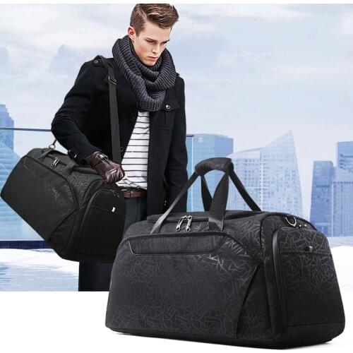 Waterproof Luggage Bag Large-Capacity Duffles Tote Shoulder Crossbody Clothes Shoes Storage Pouch Short Trip Travel Organizer