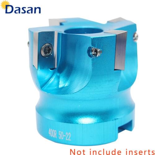 1pc Aluminum Alloy Bap Face Mill milling cutter R angle 400R 50 22 90 Degrees for Milling Aluminum Plate Face Mill Cutter