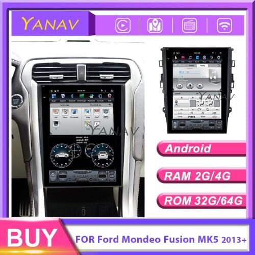 12.1"Car radio multimedia player For Ford-Mondeo Fusion MK5 2013+ Car stereo GPS Navigation DVD Player Tesla vertical screen