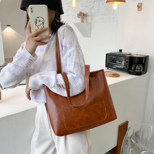 2020 New Designer Soft Pu Leather Shoulder Bags Female Large Capacity Tote Bags Office Ladies Big Work Bag Sac A Main bolsas