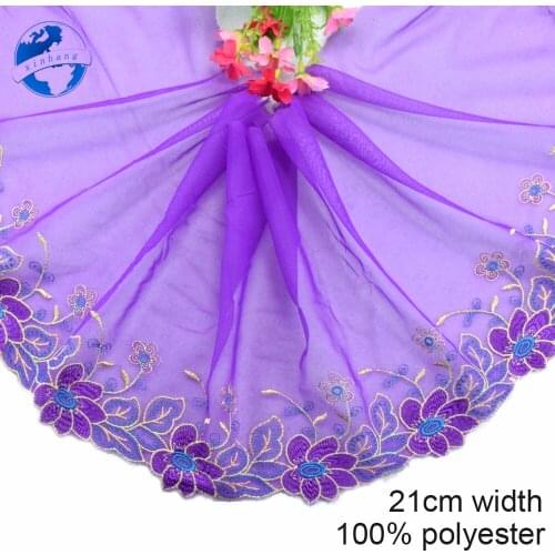 21cm polyester lace embroidery lace french lace ribbon fabric guipure diy trims sewing Accessories wedding decoration#4075