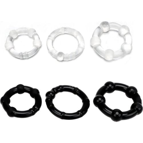 3pcs Cock Rings Delay Ejaculation Penis Rings Adult Sex Toys Sex Products for Men Couple Game Penis Sleeve Male Masturbation