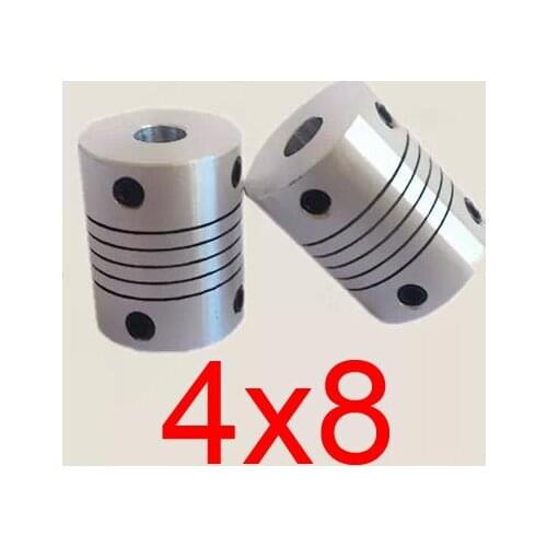 30pcs/lot 4x8 CNC Motor Jaw Shaft Coupler 4mm to 8mm 4 to 8 Flexible Coupling 18mm OD 25mm length (D20 L25)