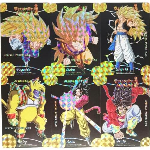52pcs/set Super Dragon Ball Z Black Face Saiyan 3 Heroes Battle Card Ultra Instinct Goku Vegeta Game Collection Cards