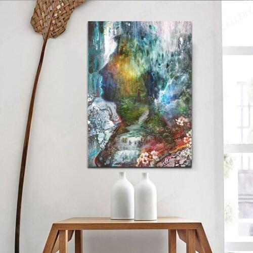 Memories of her Forest Abstract Canvas Poster Art Wall Home Decorate Prints Pictures Cuadros Painting