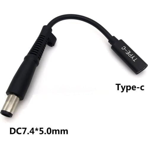 15cm 7.4*5.0mm USB Type C PD Power Adapter Converter DC Plug Connector Cable Cord 7.4x5.0 mm with Pin Jack for Hp Laptop Charger