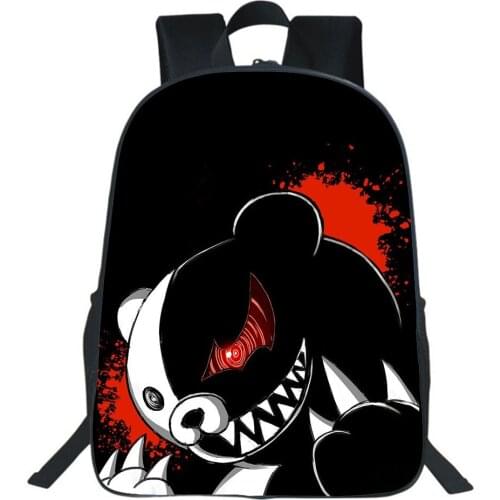 Anime Danganronpa Backpack Boy Girl School Bag Women Backpack Children Bookbag Teens Mochila Cartoon Casual Bear Travel Rucksack