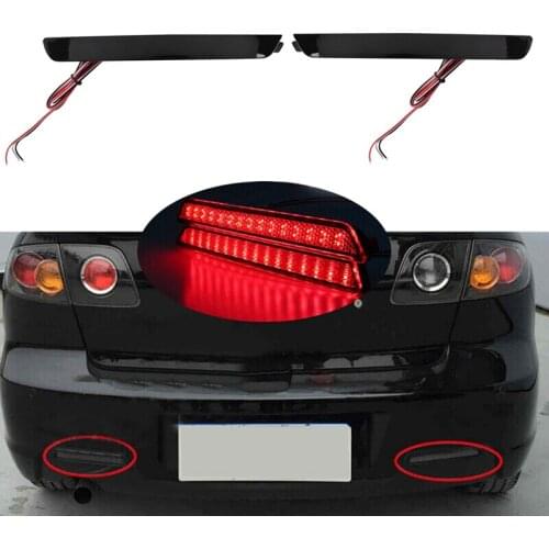 Car Rear Bumper Reflector Lights Dustproof Waterproof Tail Stop Running Lamps Brake Light for Mazda 3 AXELA 2004-2009
