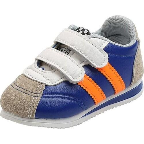 Children Leather Sneakers Autumn 2021 New Childrens Shoes Boys Sports Shoes Girls Soft Sole Casual Shoes