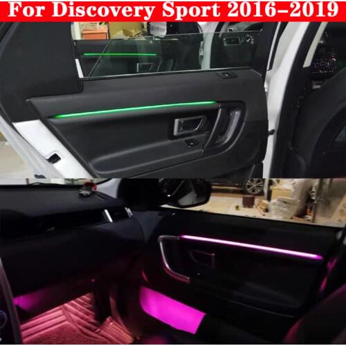 For Land Rover Discovery Sport 2016-2019 Sreen Control Decorative Ambient Light LED Atmosphere Lamp illuminated 10 Colors Strip