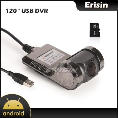 Erisin 570K Pure 4 Glass Lens Super Starlight Night Vision HD USB Car DVR Camera