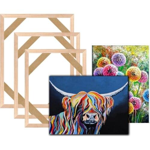 Canvas Oil Painting Wood Frame Diamond Painting Wooden Frame DIY Canvas Picture Photo Frame For Bar Oil Painting Wall Art
