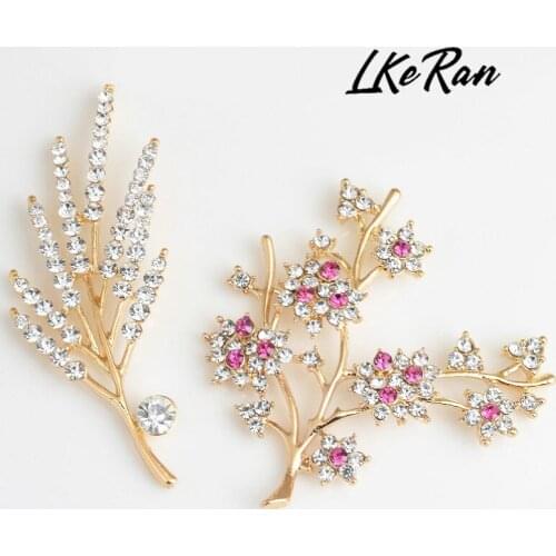 LKERAN 2 Pieces/lot Crystal Golden Branches DIY Handmade Accessories For Wedding invitation Making Hair bow Garment Accessory