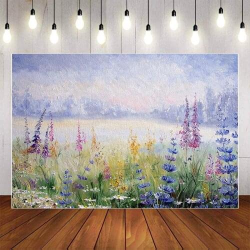Mehofond Oil Painting Photography Background Abstract Scenery Flowers Backdrop Photophone photocall Photo Studio