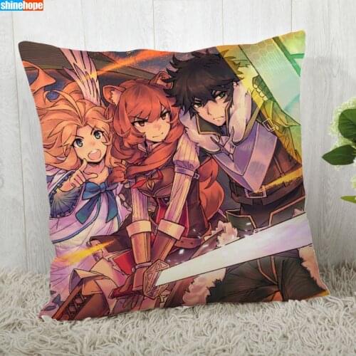 Pillow Cover Customize The Rising of the Shield Hero Pillowcase Modern Home Decorative Pillow Case 45X45cm,40X40cm