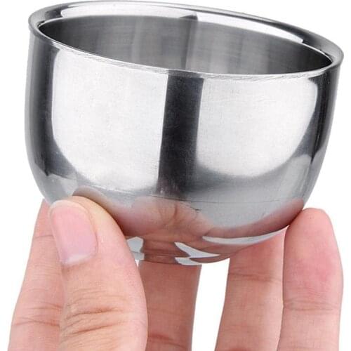Portable Double Wall Stainless Steel Cup Heat Insulation Coffee Tea Mug Bowl