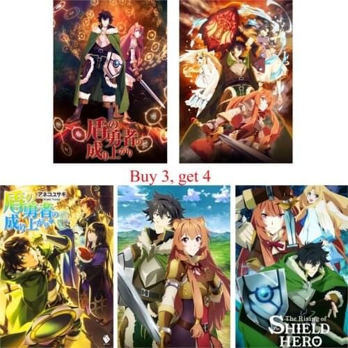 Tate no Yuusha no Nariagari Shield Hero Posters Home Bedroom Livingroom Decoration