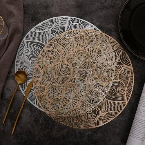 PVC Hollow Clouds Oil Resistant Non-slip Kitchen Placemat Coaster Insulation Pad Dish Coffee Cup Table Mat Home Decor 51075