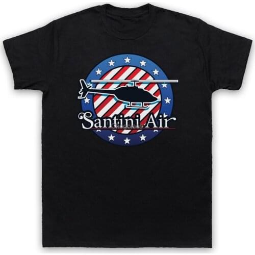 Santini Air Helicopter 1980s Tv T-shirt Mens
