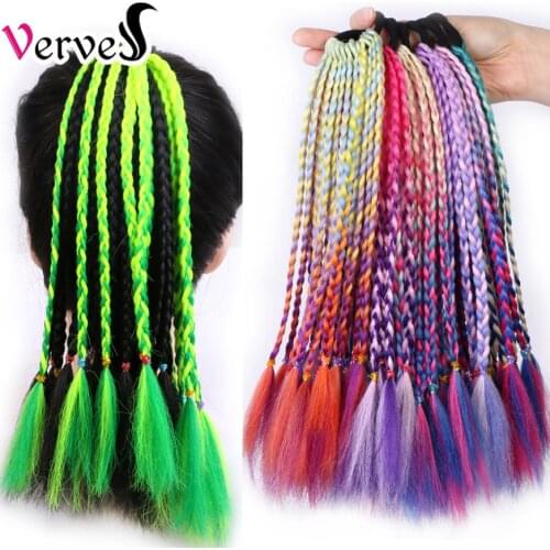 Ponytail Hairpiece With Rubber Band Hair Ring Chignon 12 inch Crochet Braid Synthetic Hair Ponytail Hair Extension Pink,Rainbow