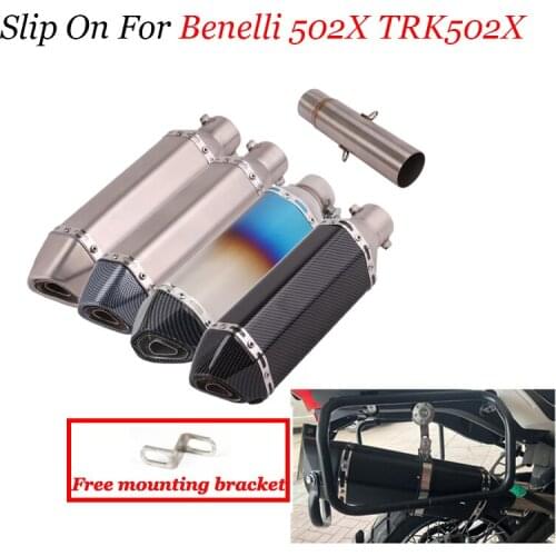 Slip On For Benelli Trk 502X Exhaust Pipe Middle Connector Pipe Connection Tip Exhaust Muffler Pipe Trk 502X Motorcycle