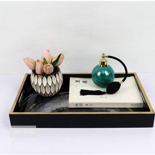 Modern Minimalist Home Decoration Abstract Ink Pattern Storage Tray Ornament Decoration