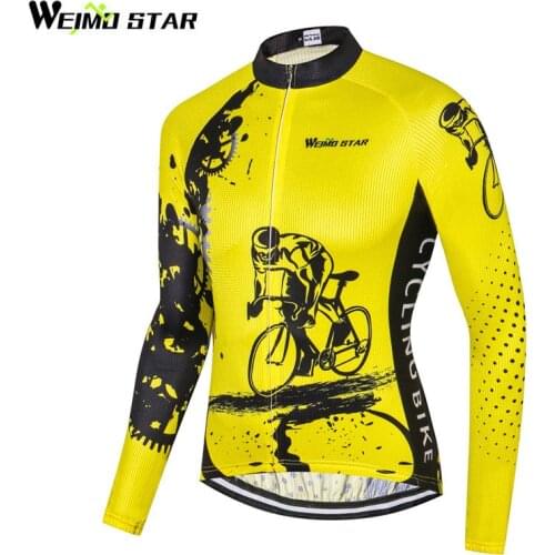 Weimostar pro Cycling Jersey Long Sleeve Team Sport Black Bicycle Cycling Clothing Maillot Ciclismo Road mtb Bike Jersey Top