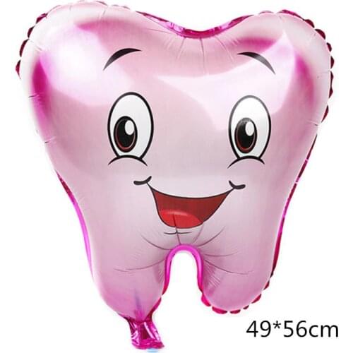 18inch Party Decoration Teeth Balloons Happy Birthday Party Supplies Aluminium Foil Balloon Baby Shower Girl Favor Toys
