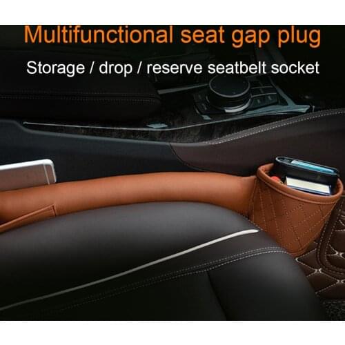 Car Seat Gap Filler Storage Box Multifunctional Car Seat Modified Slot Storage Organizer Leather Storage Box Phone Card Holder