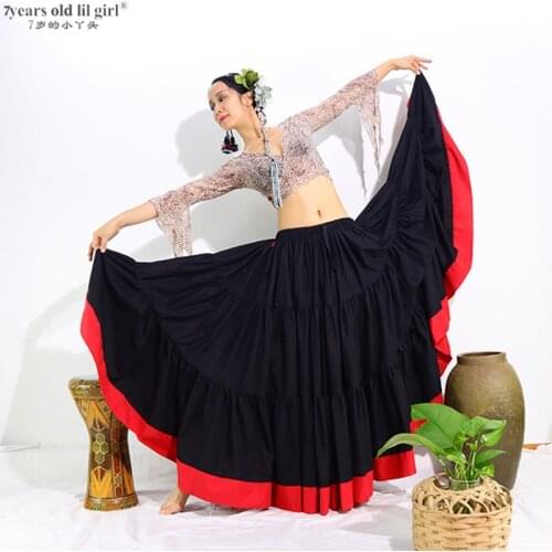 Tribal Belly Dance Skirts Ats Cotton Spanish Flamenco Clothing20 Meters Gypsy Long Full Circel DII01