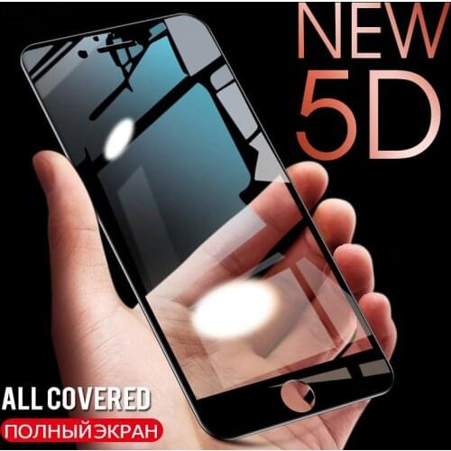 5D Full Cover Tempered Glass On The For iPhone 7 8 6 6s 5 5S SE Screen Protector For iPhone XS Max XR 6 7 Plus Protective Glass