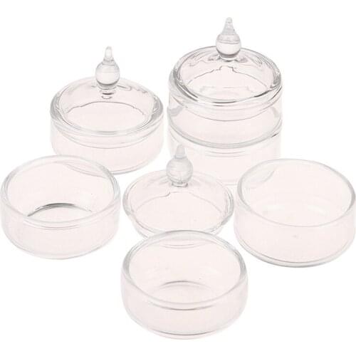 1/12 Dollhouse Multilayer Storage Box Jar Miniature Candy Jar Storage Box Food Dessert Can Jewelry Box Model Toys