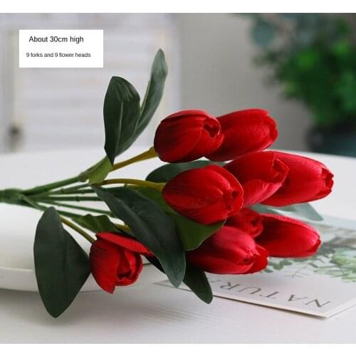 1PC Single Fake Flower Simulation Bouquet Plastic Flower Small Bunch Flower Rose Lily Silk Cloth Flower Home Furnishings